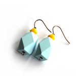 colorblock earrings pastel blue